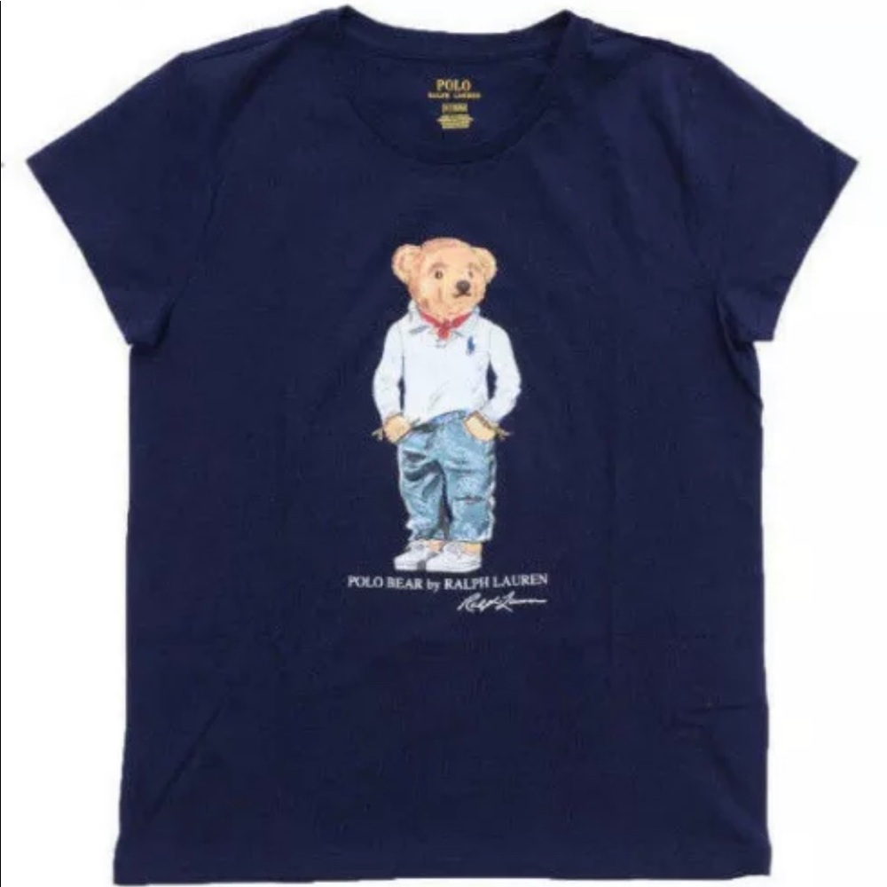 Women’s Printed Polo Bear T-Shirt Size Small